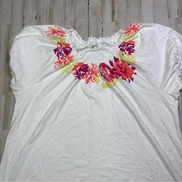 Kim Rogers Woman Top Short Sleeves White Casual Plus Sz 3X NWT! - Picture 2 of 16